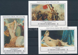 ** 1993 Festmény Blokkok, Paintings Blocks Mi 267-269 - Altri & Non Classificati