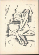 Molnár C. Pál (1894-1981): Ásítás. Kis Szériás Ofszet, Papír, 29,5×21 Cm - Sonstige & Ohne Zuordnung