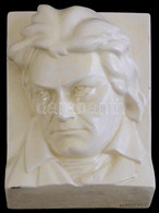 Kormos Jelzéssel: Beethoven. Gipsz, Festett, Mázas, Lepattanásokkal, 14,5x11 Cm - Andere & Zonder Classificatie