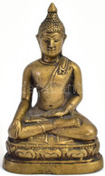 Ülő Buddha, Bronz Szobor, Apró Sérülésekkel, M: 14,5 Cm - Altri & Non Classificati