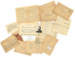 Seress Rezső (1889-1968) Zeneszerző Aláírása Az őt ábrázoló Fotón, Egy általa írt Zenemű Nyomtatott Kottája Saját Kezű D - Other & Unclassified