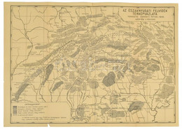 1935 Az észak-nyugati Felvidék Térképvázlata, 1: 750 000, Tervezte: Serényi Péter, Szakadással, 35×49 Cm - Sonstige & Ohne Zuordnung