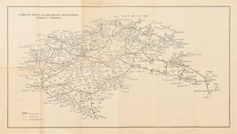 Cca 1941 Magyar Királyi Államvasutak Közúti Gépkocsiüzem (MÁVAUT) Autóbuszvonalainak átnézeti Térképe és Vasúti Hálózati - Sonstige & Ohne Zuordnung