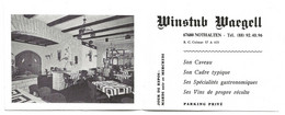 67680   NOTHALTEN    WINSTUB   WAEGELL  TEL  88  92 40 96 - Tourism Brochures