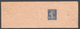 Semeuse Camée 10c  Outremer Sur Chamois Foncé Yv 279-BJ1 Date 802 Neuve - Bandes Pour Journaux