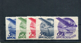 Russie 1934 Yt 41-45 ** - Unused Stamps