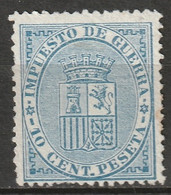 Spain 1874 Sc MR2  War Tax MNG(*) - Tasse Di Guerra