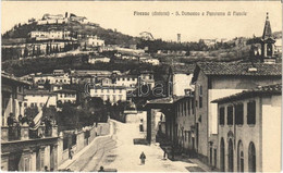 ** T2/T3 Firenze, S. Domenico E Panorama Di Fiesole / Street View, Convent, Italian Flag (EB) - Ohne Zuordnung