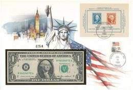 Amerikai Egyesült Államok 1985. 1$ Felbélyegzett Borítékban, Bélyegzéssel T:I  USA 1985. 1 Dollar In Envelope With Stamp - Non Classificati