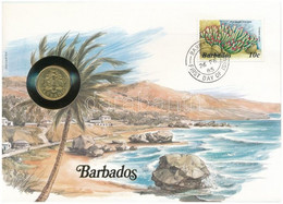 Barbados 1982. 5c Felbélyegzett Borítékban, Bélyegzéssel, Német Nyelvű Leírással T:1  Barbados 1982. 5 Cents In Envelope - Non Classés