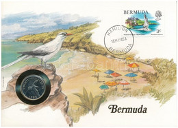 Bermuda 1985. 25c Felbélyegzett Borítékban, Bélyegzéssel, Német Nyelvű Leírással T:1  Bermuda 1985. 25 Cents In Envelope - Non Classificati