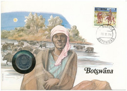 Botswana 1984. 10t Felbélyegzett Borítékban, Bélyegzéssel, Német Nyelvű Leírással T:1  Botswana 1984. 10 Thebe In Envelo - Non Classificati