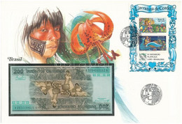 Brazília 1984. 200C Borítékban, Alkalmi Bélyeggel és Bélyegzéssel T:I  Brasil 1984. 200 Cruzeiros In Envelope With Stamp - Non Classificati