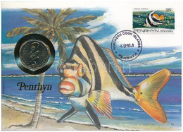 Cook-szigetek / Penrhyn 1992. 1$ Felbélyegzett Borítékban, Bélyegzéssel, Német Nyelvű Leírással T:1  Cook Islands / Penr - Non Classés