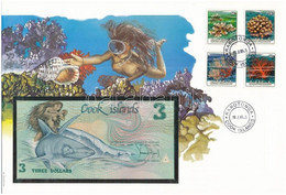 Cook-szigetek 1992. 3$ Felbélyegzett Borítékban, Bélyegzéssel T:I  Cook Islands 1992. 3 Dollars In Envelope With Stamp A - Non Classificati