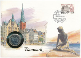 Dánia 1985. 1K Felbélyegzett Borítékban, Bélyegzéssel, Német Nyelvű Leírással T:1  Denmark 1985. 1 Krone In Envelope Wit - Non Classificati