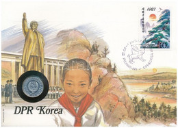 Észak-Korea 1959. 10ch Felbélyegzett Borítékban, Bélyegzéssel, Német Nyelvű Leírással T:1  North Korea 1959. 10 Chon In  - Non Classés