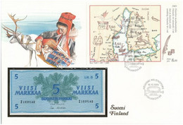 Finnország 1963. 5M Felbélyegzett Borítékban, Bélyegzéssel T:1  Finland 1963. 5 Markkaa In Envelope With Stamp And Cance - Non Classificati