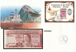 Gibraltár 1983. 1Ł Felbélyegzett Borítékban, Bélyegzéssel T:I Gibraltar 1983. 1 Pound In Envelope With Stamp And Cancell - Non Classificati