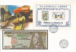 Guatemala 1988. 50c Felbélyegzett Borítékban, Bélyegzéssel T:I  Guatemala 1988. 50 Centavos In Envelope With Stamp And C - Non Classificati