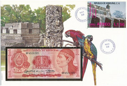 Honduras 1989. 1L Felbélyegzett Borítékban, Bélyegzéssel T:I Honduras 1989. 1 Lempira In Envelope With Stamp And Cancell - Non Classés