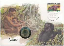 Kongó Felbélyegzett Borítékban, Bélyegzéssel, Benne Nyugat Afrikai Államok 1983. 10Fr, Német Nyelvű Leírással T:1 Congo  - Non Classificati