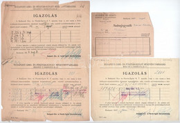 1945-1946. "Budapesti Giro- és Pénztár-Egylet Részvénytársaság" 6db-os Igazolás és Számjegyzék Tétele - Unclassified