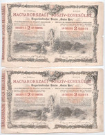 Budapest 1888. "Magyarországi Jószív-Egyesület" Sorsjegykölcsön 2Ft-ról, Szárazpecséttel (4x, 2db Sorszámkövető) T:III,I - Unclassified