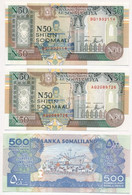 Szomália 1991. 50Sch (2x) + 2008. 500Sch T:I Somalia 1991. 50 Schillings (2x) + 2008. 500 Schillings C:UNC - Non Classificati