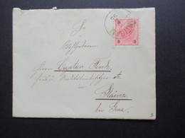 Österreich 1895 Kaiser Franz Joseph Nr.53 EF Mit Stempel K1 Puntigam Nach Stainz Mit Ank. Stempel K1 Stainz - Brieven En Documenten