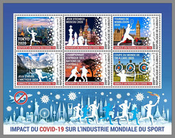 DJIBOUTI 2021 MNH Covid-19 Global Sports Industry Olympic Games Tokio 2022 M/S - IMPERFORATED - DHQ2124 - Estate 2020 : Tokio