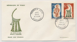 TCHAD => 2 FDC - Art SAO - 2 Déc 1963 - Fort Lamy - Tschad (1960-...)