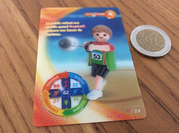 Carte Playmobil 2021 Geobra "N°24 - ATHLÉTISME" 3D - Autres & Non Classés