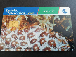 CUBA $10,00 CHIPCARD   CORALES MARINOS    Fine Used Card  ** 5672** - Cuba