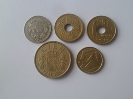 Vintage ! Lot Of 5 Pcs. 1964-1998 Mixed Spain Coin (#115) - Autres & Non Classés
