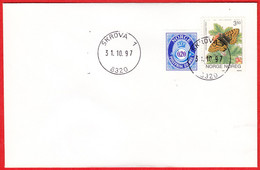 NORWAY -  8320 SKROVA 1 Ø24 Mm (Nordland County) - Last Day/postoffice Closed On 1997.10.31 - Emisiones Locales