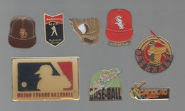 PINS PIN'S SPORT BASEBALL 724 GANT CASQUETTE SCOTT PETERSON BUDWEISER MAJOR LEAGUE  LOT 8 PINS - Béisbol