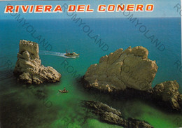 CARTOLINA  ANCONA,MARCHE,RIVIERA DEL CONERO,SCOGLI DUE SORELLE,LUNGOMARE,BARCHE MARE,CULTURA,SPIAGGIA,VIAGGIATA 1976 - Ancona