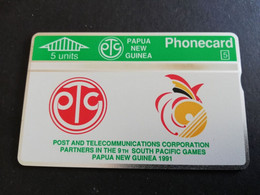 PAPOEA NEW GUINEA 5 UNITS   9TH SOUTH PACIFIC GAMES 1991 L&G CARD SERIE 104G    MINT  ** 5679** - Papouasie-Nouvelle-Guinée