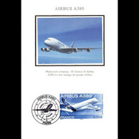 CM Soie - Poste Aérienne, Avion Airbus A 380 - 23/6/2006 Paris - 2000-09