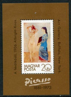 HUNGARY 1981 Picasso Centenary Block MNH / **.  Michel Block 154A - Blocks & Sheetlets