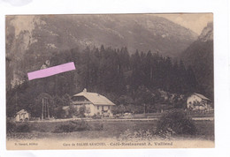 CPA :  14 X 9  -  Gare  De  BALME - ARACHES   -  Café-Restaurant  A.  VULLIEND - Magland