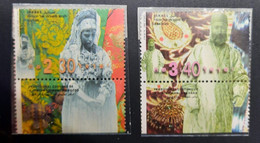 A) 1999, ISRAEL, TYPICAL COSTUMES OF JEWISH COMMUNITIESDIASPORA, FEMALE - MOROCCO, MALE - BUKHARA, MULTICOLOR, MEMORIAL - Unused Stamps (with Tabs)