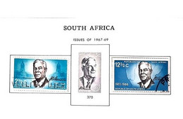 A) 1967-69, SOUTH AFRICA, FORMER PRIME MINISTER HENDRIK FRENSCH RACIST AND ONE OF THE DRIVERS OF APARTTHEID DISCRIMINATI - Unused Stamps