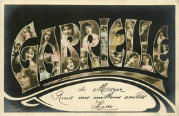 GABRIELLE * Gabrielle * Prénom Name * Cpa Carte Photo * Art Nouveau Jugenstil - Nombres