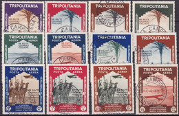 Tripolitania - 1934 Mostra Arte Coloniale N.94/99+A41/A46 Us. - Tripolitaine