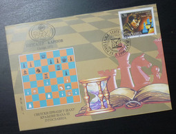 Yugoslavia 1996 - FD Cancel - FDC - World Champions Kings Of Chess Anatoly Karpov Russia Macedonia B13 - Covers & Documents