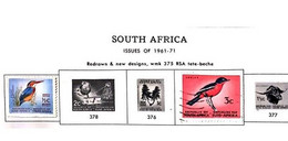 A) 1961, SOUTH AFRICA, REDROWN & NEW DESIGNS AND RSA WATER BRAND: MARTIN PIGMEO AFRICANO, MELTING GOLD, CORAL TREE, RED - Ungebraucht