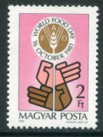 HUNGARY 1981 Wood Food Day MNH / **.  Michel 3509 - Neufs