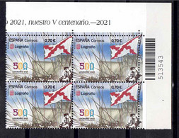 ESPAÑA 2021 ** MNH ED. 5494 EFEMERDES.500 AÑOS LOGROÑO 2021 BL.4 - Ungebraucht